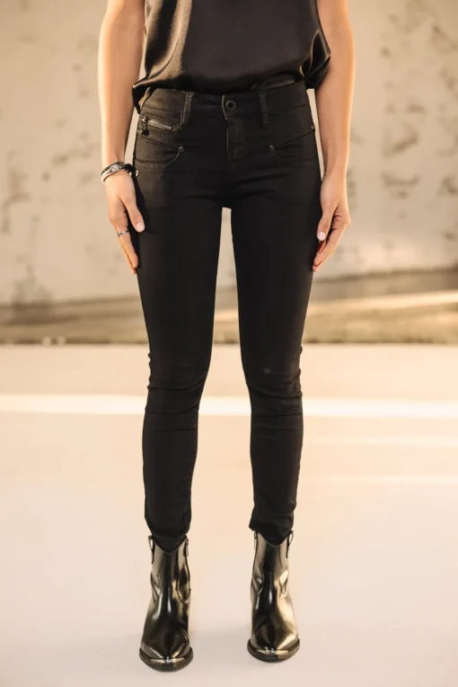 High Waist | Super Slim*Freeman T. Porter Alexa High Waist Cropped black