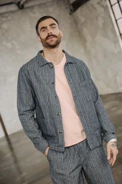 Jackets & Overshirts*Freeman T. Porter Barney Zappy indigo