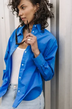 Tops & Shirts*Freeman T. Porter Chella Plain Color frenchblue