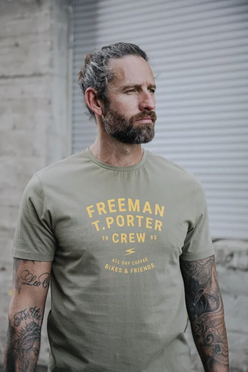 T-Shirts & Polos*Freeman T. Porter Ivander Crew deeplichengreen