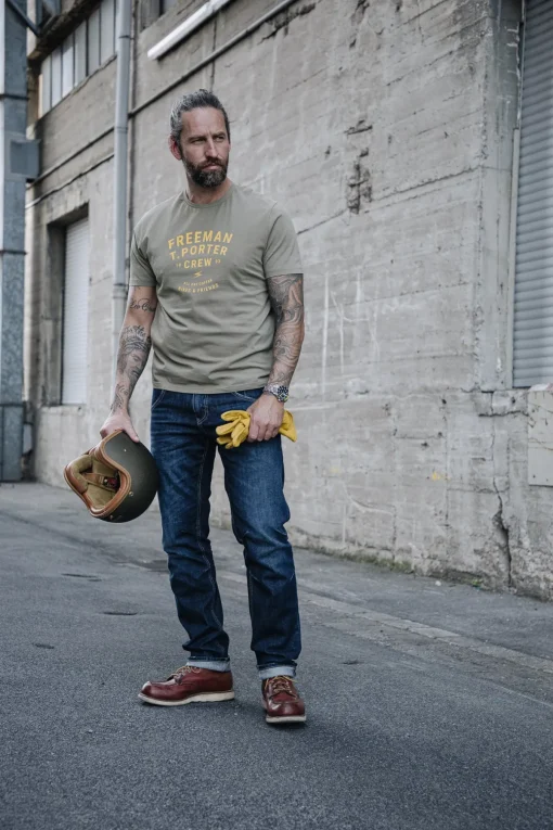 T-Shirts & Polos*Freeman T. Porter Ivander Crew deeplichengreen