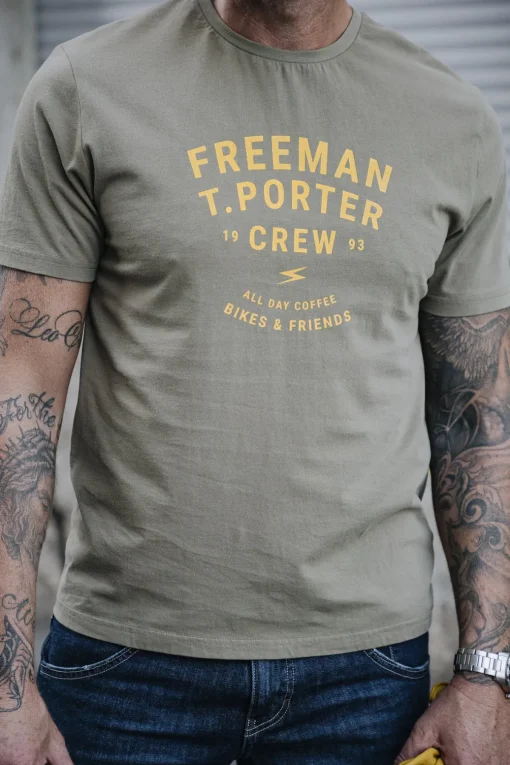 T-Shirts & Polos*Freeman T. Porter Ivander Crew deeplichengreen