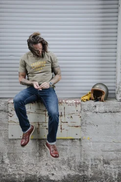 T-Shirts & Polos*Freeman T. Porter Ivander Crew deeplichengreen