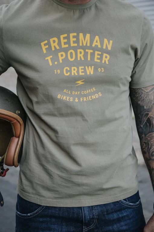 T-Shirts & Polos*Freeman T. Porter Ivander Crew deeplichengreen