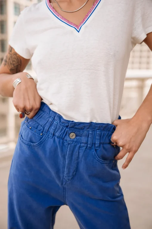 Colored Pants | High Waist*Freeman T. Porter Lara Jazz surftheweb