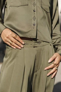 Large | High Waist*Freeman T. Porter Paolina Silken fourleafclover