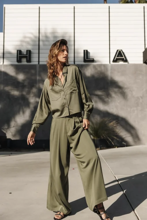 Large | High Waist*Freeman T. Porter Paolina Silken fourleafclover