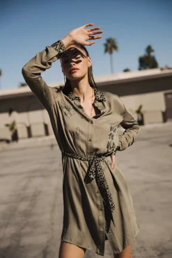 Dresses & Skirts*Freeman T. Porter Ravissa Sahara Trip deeplichengreen