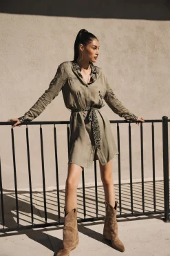 Dresses & Skirts*Freeman T. Porter Ravissa Sahara Trip deeplichengreen