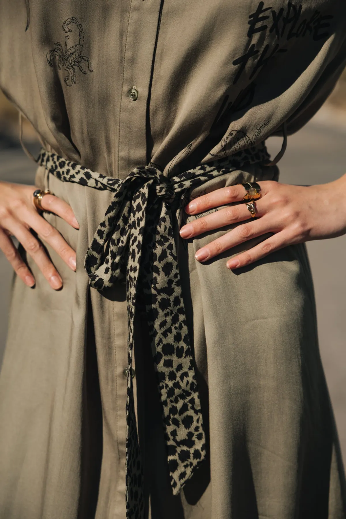 Dresses & Skirts*Freeman T. Porter Ravissa Sahara Trip deeplichengreen