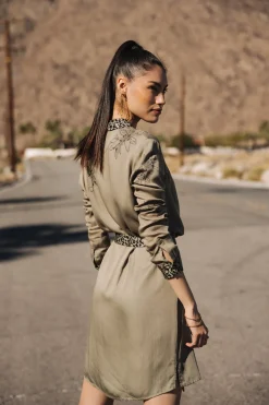 Dresses & Skirts*Freeman T. Porter Ravissa Sahara Trip deeplichengreen