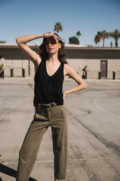 High Waist | Cropped*Freeman T. Porter Rosalia City Paléole tealeaf