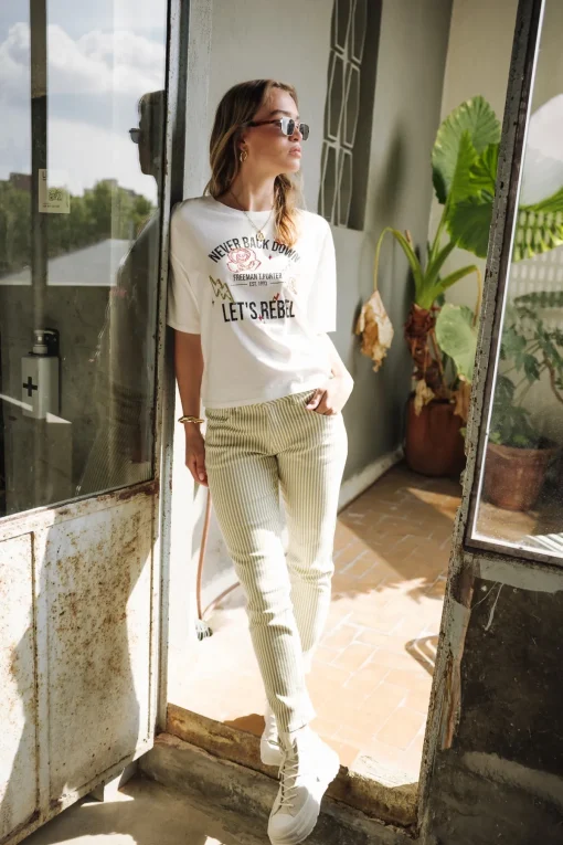 Slim | Cropped*Freeman T. Porter Sophy Coyote beige