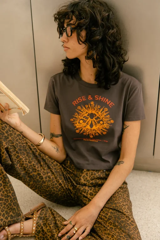 T-Shirts*Freeman T. Porter Talmy Rise u0026 Shine anthra