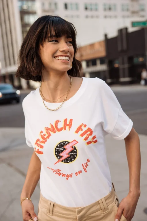 T-Shirts*Freeman T. Porter Tomia French Fry white