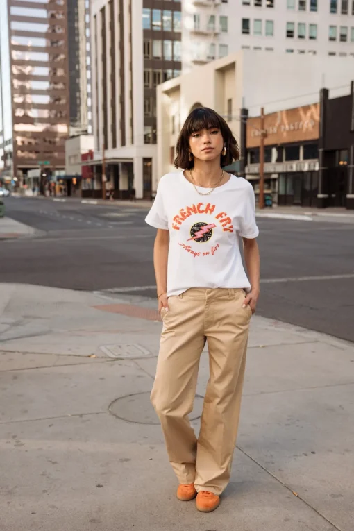 T-Shirts*Freeman T. Porter Tomia French Fry white