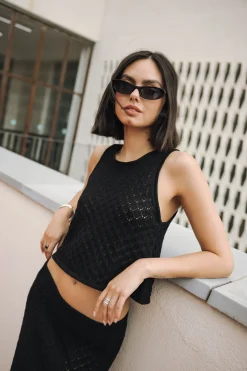 Mesh | Tops & Shirts*Freeman T. Porter Traia pointelle black