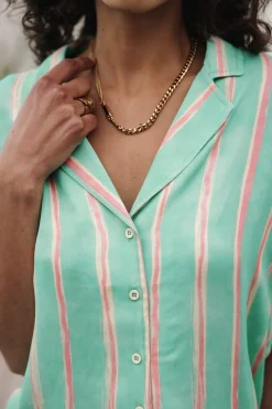 Tops & Shirts*Freeman T. Porter Wina Crafty Stripe deepmint